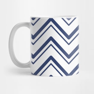 Blue Abstract Zigzag Lines Mug